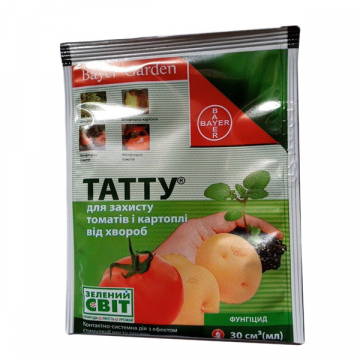 Фунгіцид Bayer Тату для захисту томатів і картоплі від хвороб 30 мл