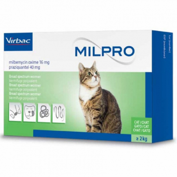 Мільпро таблетки антигельмінтні для котів від 2 кг №4 Virbac Франція