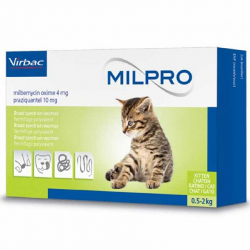 Мільпро таблетки антигельмінтні для кошенят 0,5-2 кг №4 Virbac Франция