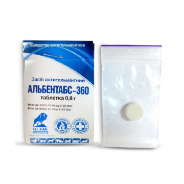 Альбентабс 360 36% таблетки від глистів №100 O.L.KAR