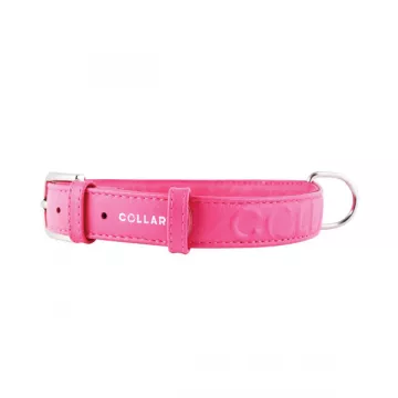 Нашийник Collar Glamour з об'ємною написом ширина 25 мм довжина 38-49 см рожевий 3457 7