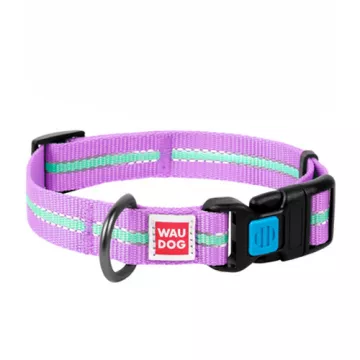 Ошейник WAUDOG Nylon светонакопительный фиолетовый 25 мм х 31-49 см COLLAR 45649