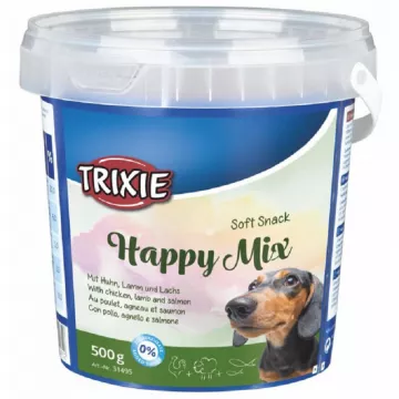 Вітамінні ласощі для собак Happy Mix Trixie пластикове відро 500 г асорті