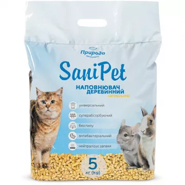 Наповнювач Саніпет Sani Pet деревний универсальний 5 кг