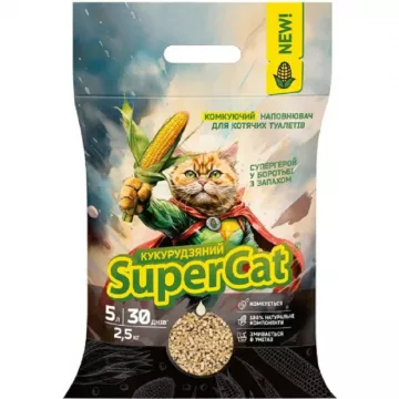 Наполнитель Кукурузный SuperCat комкующийся 2.5 кг/3539