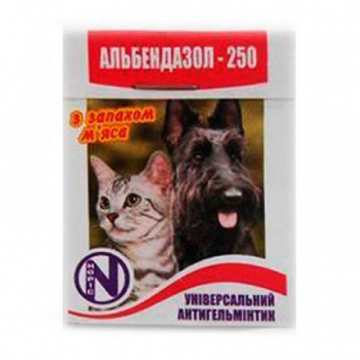 Альбендазол-250 на 10 кг 1 таблетка НОРІС