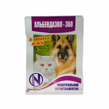 Альбендазол-360 1 таблетка на 15 кг для м'ясоїдних НОРІС