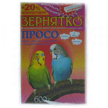 Корм для волнистых попугаев Зернятко 2 попугая 600 г