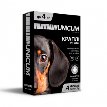 Краплі від бліх і кліщів на холку Унікум преміум Unicum premium для собак до 4 кг №3