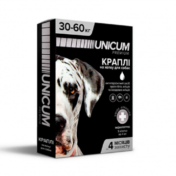 Краплі від бліх і кліщів на холку Унікум преміум Unicum premium для собак 30-60 кг №3