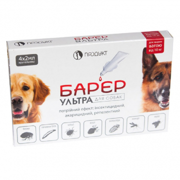Барьер Ультра 2 мл капли инсектоакарицидные  для собак от 10 кг №4 Продукт