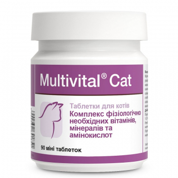 Долфос вітамінно-мінеральний комплекс для котів Мультівітал Кет 90 шт