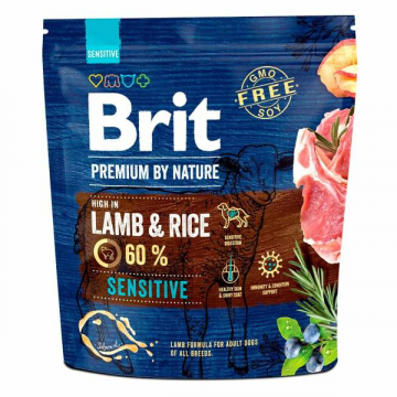 Корм для собак Брит Brit Premium Dog Sensitive Lamb  1 кг