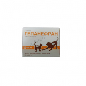 Гепанефран 20мг гепатонефропротект, антиоксидант, 30 таблеток