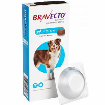 Бравекто жевательная таблетка от блох и клещей для собак 20-40 кг MSD AH